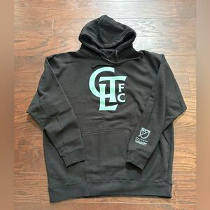 Mitchell & Ness Charlotte FC MenS Black Monogram Pullover Hoodie Size XXL NWOT